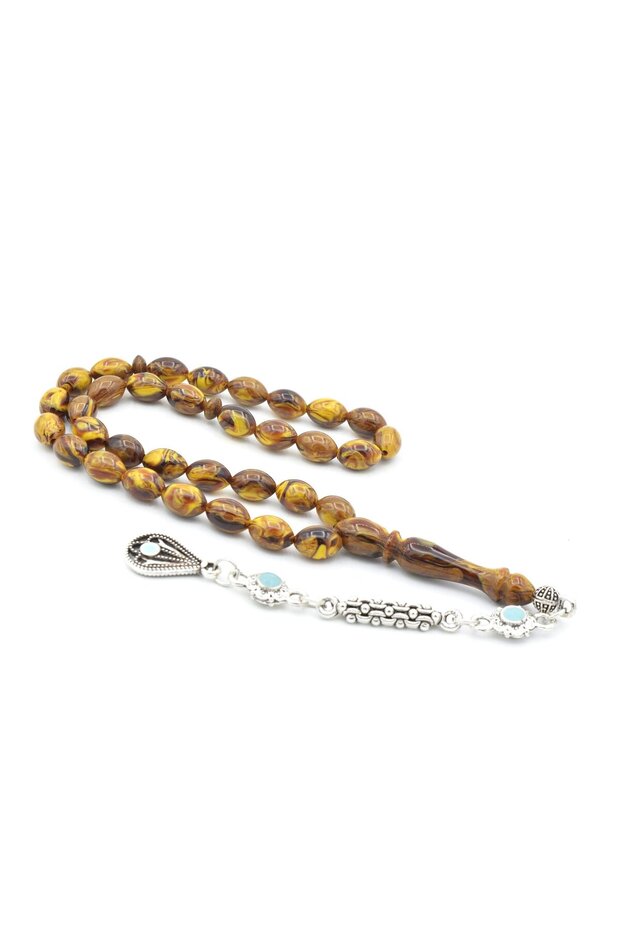 Beyzi Cut Daily Size Yellow Brown Beirut Amber Prayer Beads