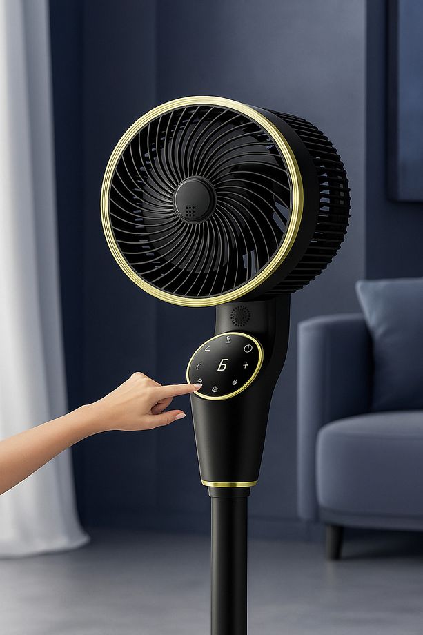Akıllı Kontrollü Sessiz Vantilatör – 360° Salınım, 7 Kademe, Gece Modu ile Serin Konfor - 2