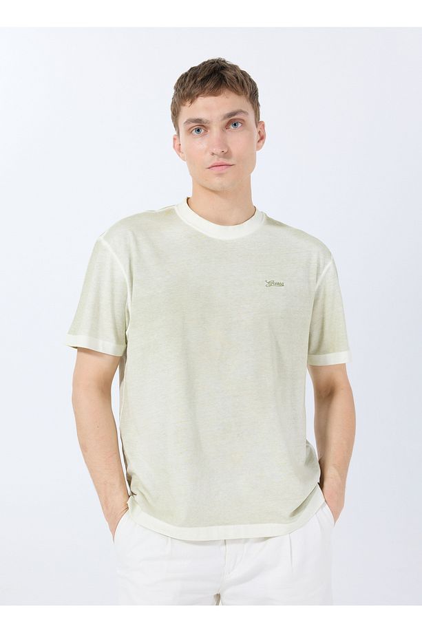 Bisiklet Yaka Desenli Haki Erkek T-Shirt M5GI70I3Z14A82C SS CN INSIDE SPRAY - 1