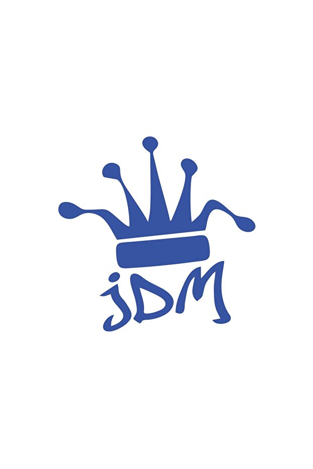 ملصق سيارة JDM King Crown مقاس 17 × 17 سم باللون الأزرق