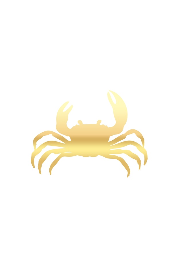 Crab Car Sticker 17X17 cm Gold