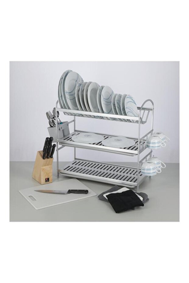 بارفيت رف أطباق 3 طبقات كروم كبير TA-6250A3 - 1