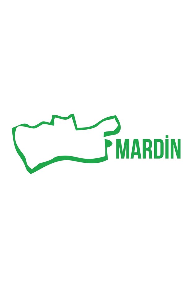 Mardin Map Car Sticker 17X17 cm Green