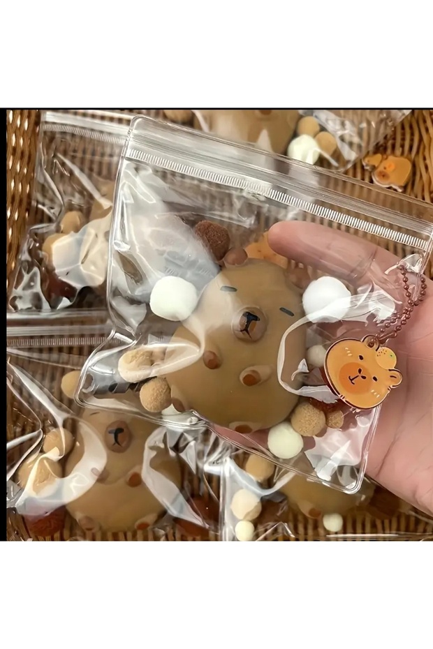 Capybara squishy oyuncak taba sukuşi kapibara Sıkma Oyuncağı, Uzayan Stres Topu - 5