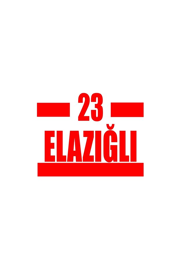 23 Elazığ Car Sticker 17X17 cm Red