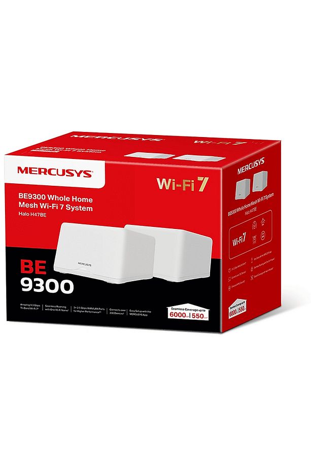 Halo H47BE(2-Pack), BE9300, 3x 2.5Gbps Portu, 550 m²'ye Kadar Kapsama, Wi-Fi 7 Mesh Sistemi - 8