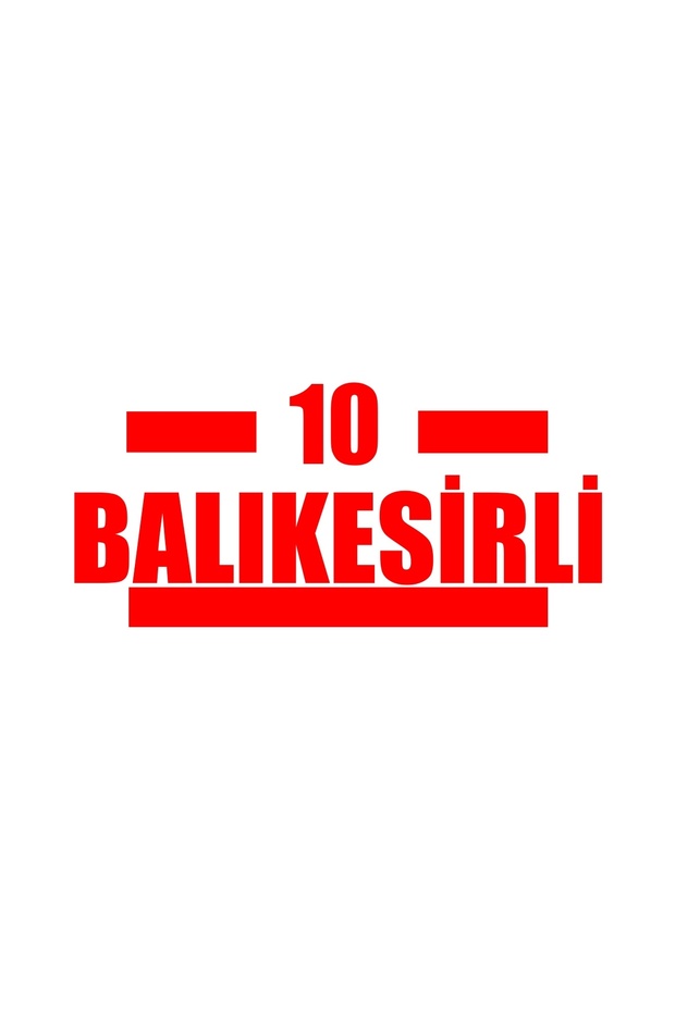 10 Balikesirli Car Sticker 17X17 cm Red