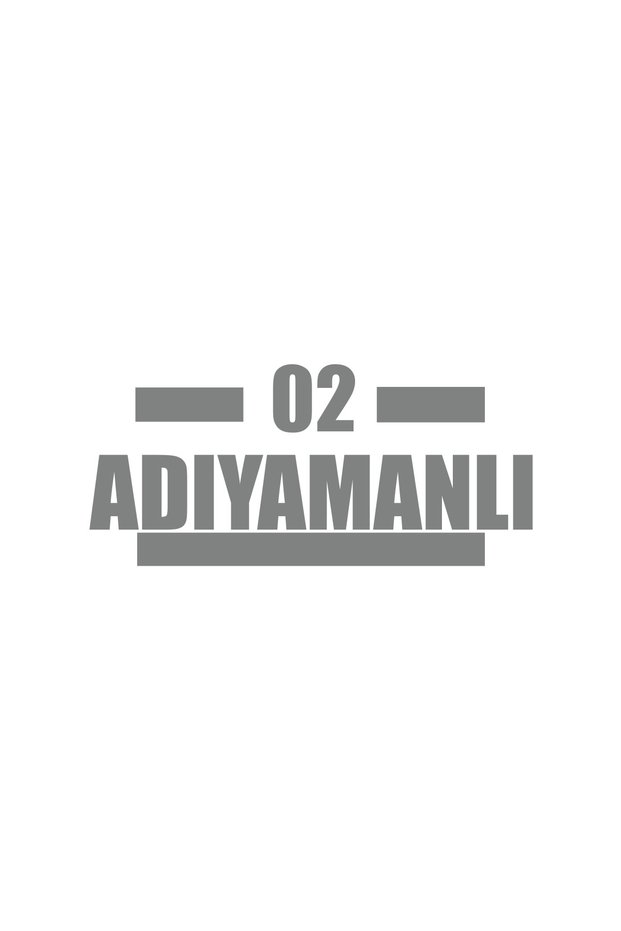 02 Adiyaman Car Sticker 17X17 cm Gray