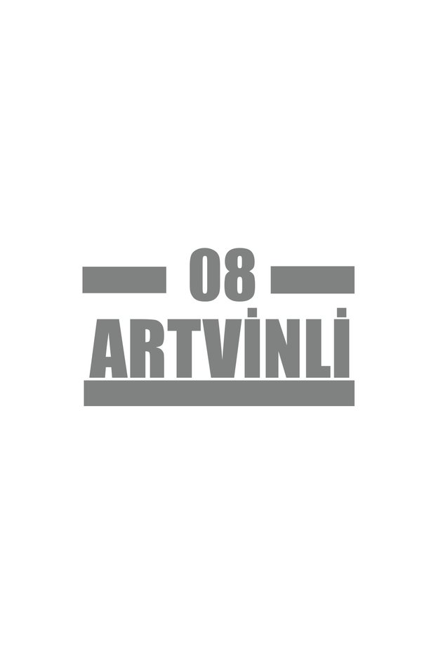 08 Artvinli Car Sticker 17X17 cm Gray