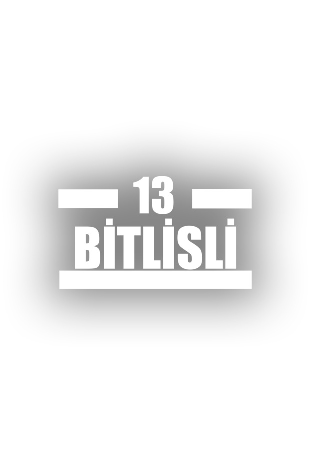 13 Bitlisli Car Sticker 17X17 cm White