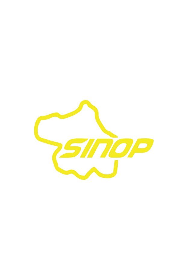 Sinop Map Car Sticker 17X17 cm Yellow