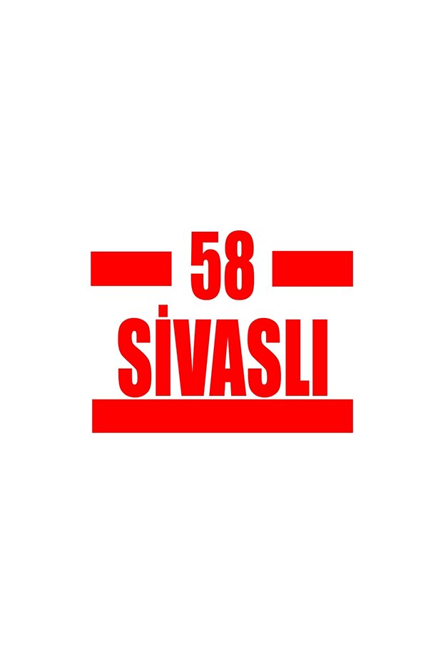 58 ملصق سيارة سيواس مقاس 17x17 سم باللون الأحمر