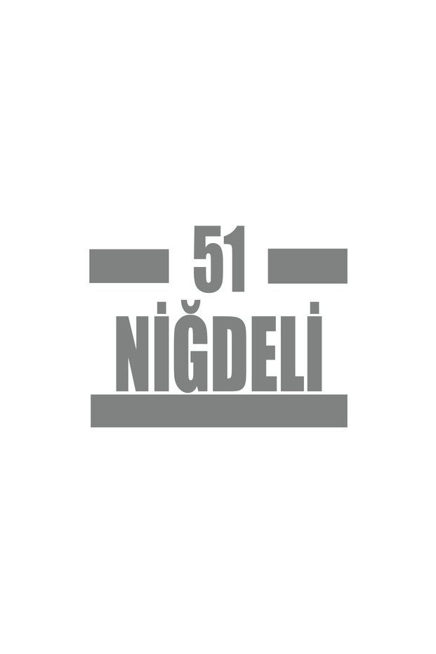 51 Niğdeli Car Sticker 17X17 cm Gray