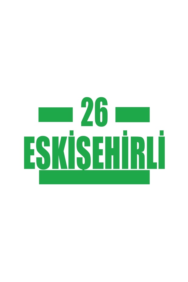 26 Eskişehirli Car Sticker 17X17 cm Green