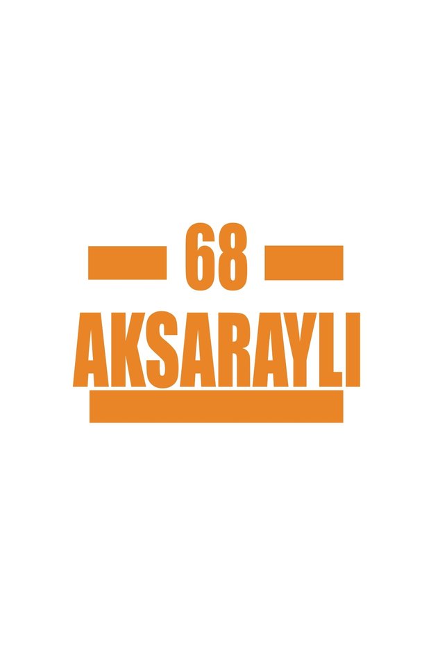 68 Aksaraylı Car Sticker 17X17 cm Orange
