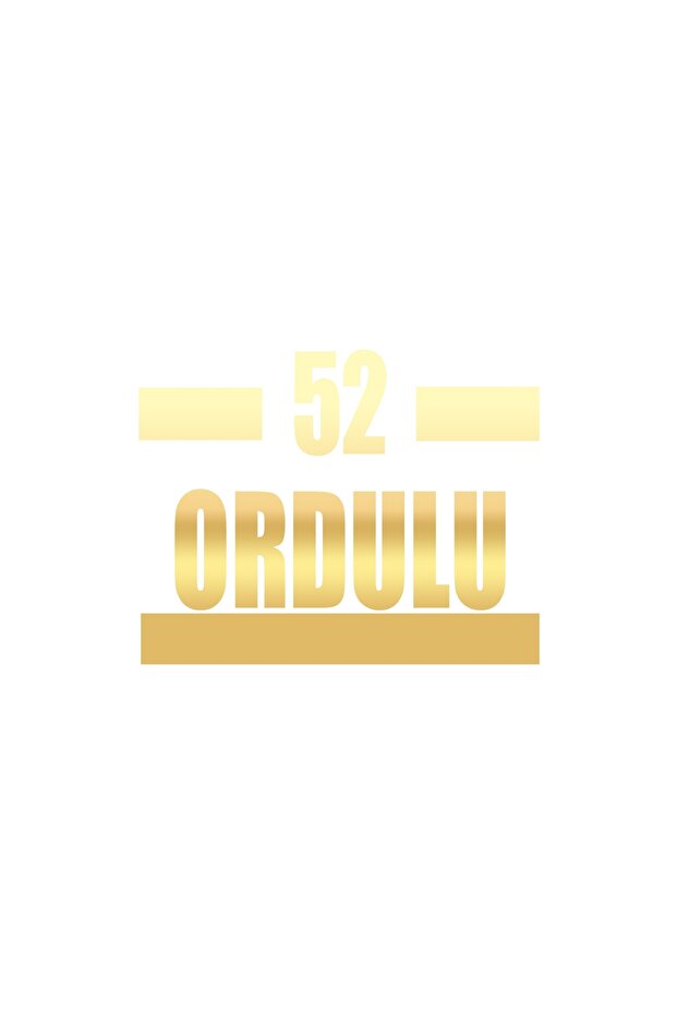52 Army Car Sticker 17X17 cm Gold