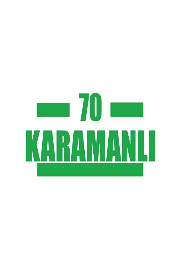 70 Karamanlı Car Sticker 17X17 cm Green