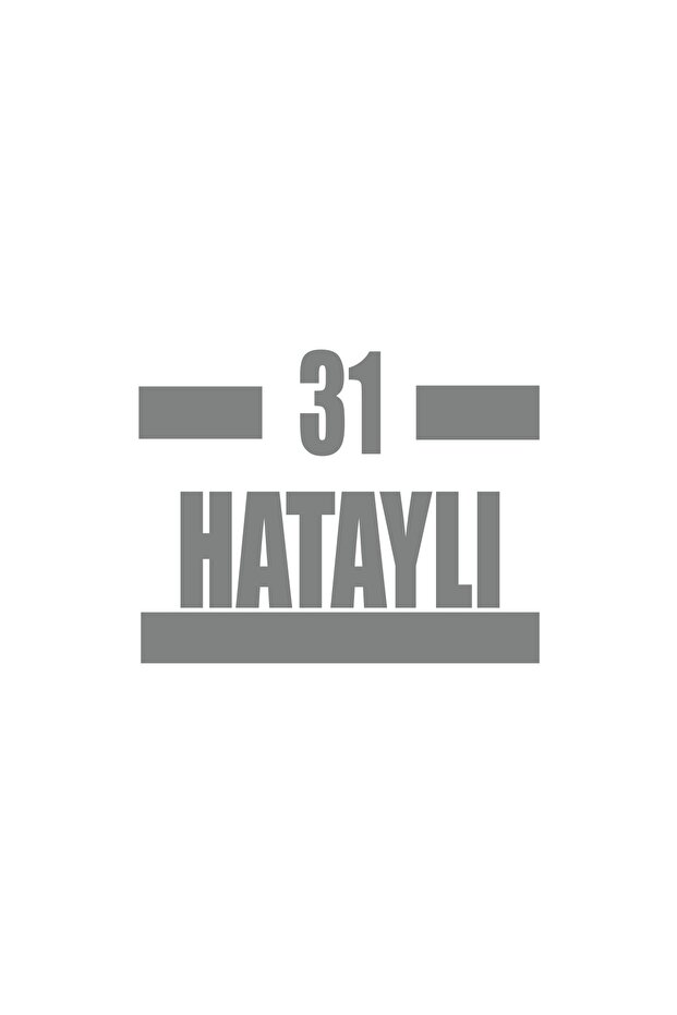 31 ملصق سيارة هاتاي مقاس 17x17 سم رمادي