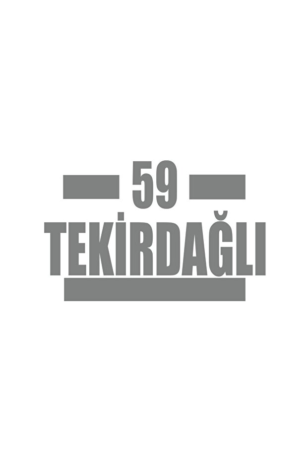 59 ملصق سيارة Tekirdağ مقاس 17x17 سم باللون الرمادي
