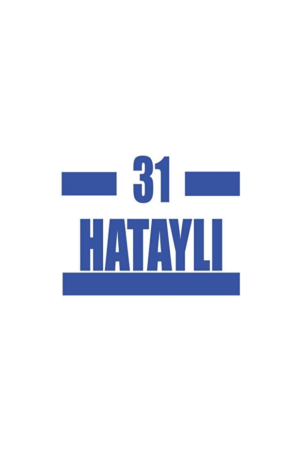 31 Hataylı Car Sticker 17X17 cm Blue