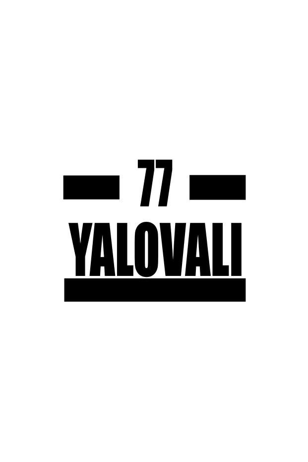 77 ملصق سيارة يالوفالي مقاس 17x17 سم باللون الأسود