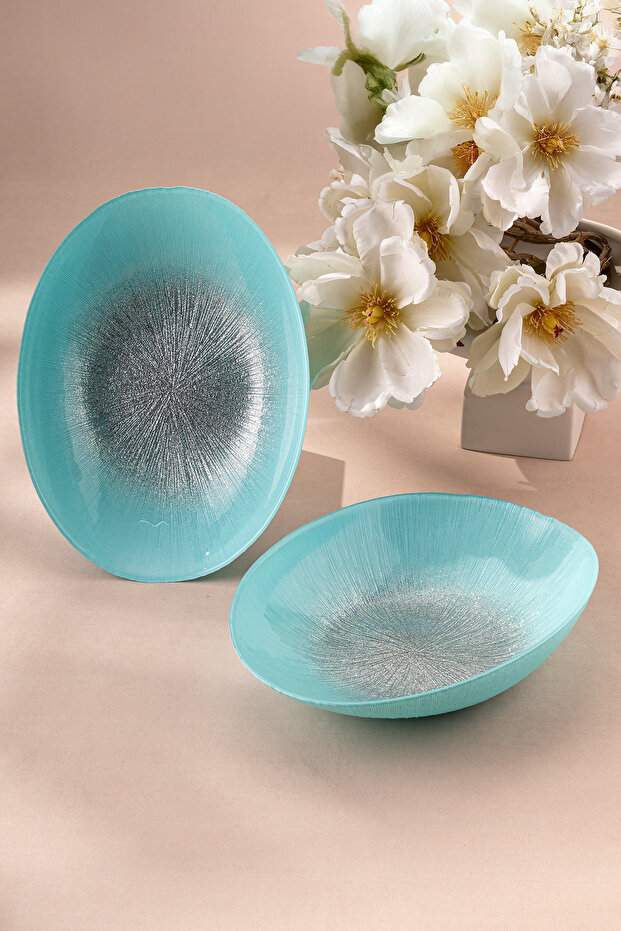 Pastel 2 Parça Cam Gondol 30 cm Mavi - 3