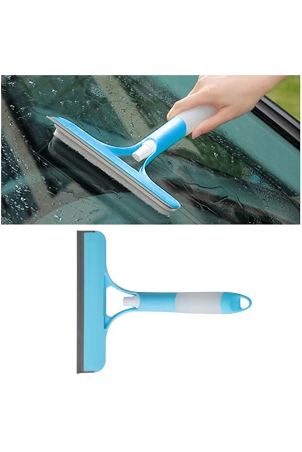 HOZRO Multifunctional Squeegee, with Textile End for Windows and Other Surfaces, with Container for - 3