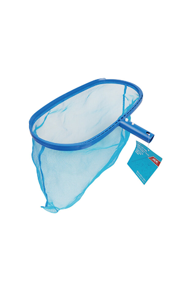 مجرفة أوراق حمام السباحة عالية الجودة والمتينة باللون الأزرق - 1