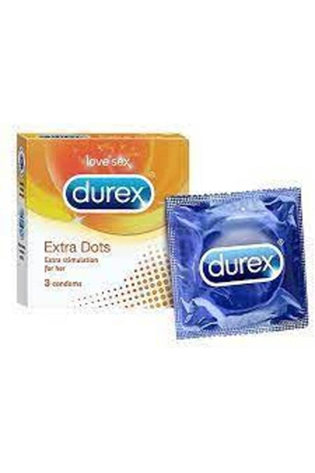 Durex Extra Dots Condoms, 3 Pack - 1