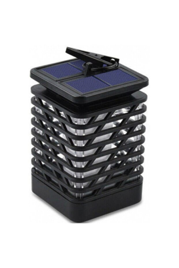 Solar Lamp HOZRO, Flame Effect, Elegant Design, 90x90x145mm, Durable ABS Material, Rechargeable Batt - 4