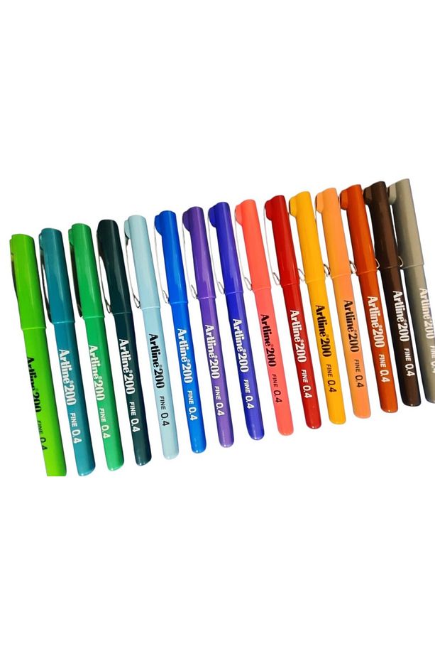 ARTLİNE 200 FİNE 0.4 mm YAZIM VE ÇİZİM KALEMİ 15 Lİ SET - 4
