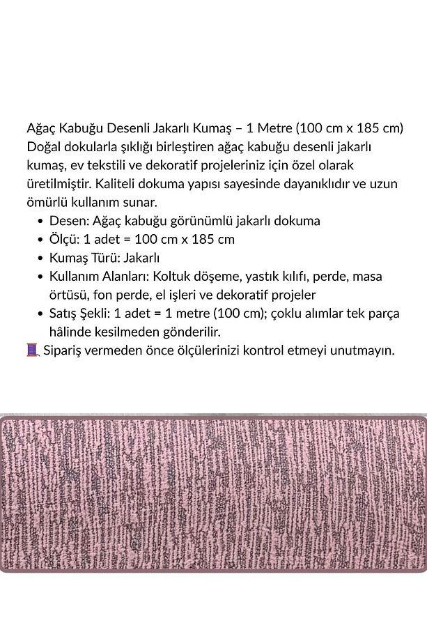 jakarlı kumaş , kirlent kılıfı koltuk kılıfı için kullanılır , kalın esnektir 100cm x 185cm - 2