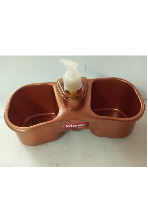 2-piece plastic soap pump with two basins - 1