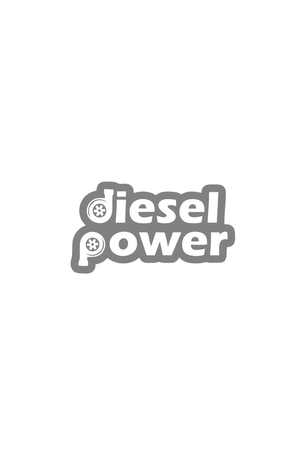 Diesel Power Sticker 17X17 cm Gray