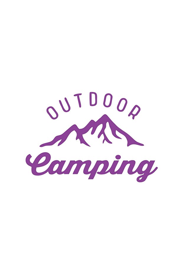 Outdoor Camping Sticker 17X17 cm Purple
