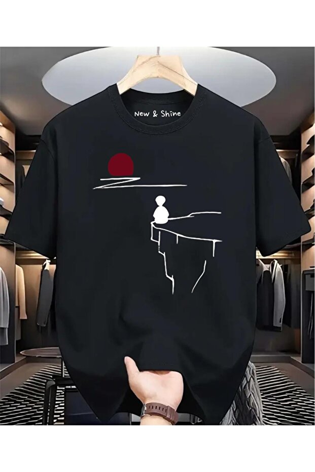 Landscape Linear Printed Oversize T-Shirt