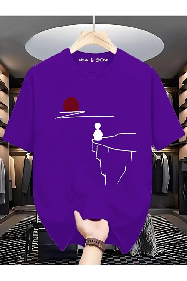 Landscape Linear Printed Oversize T-Shirt