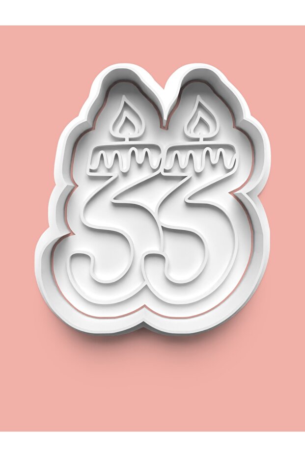 Thirty-Three Figures with Candle Figures Cookie Mold and Sugar Dough Mold - Number 33