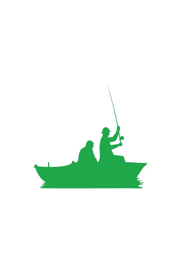 Fisherman Sticker Fisherman Sticker 17X17 cm Green