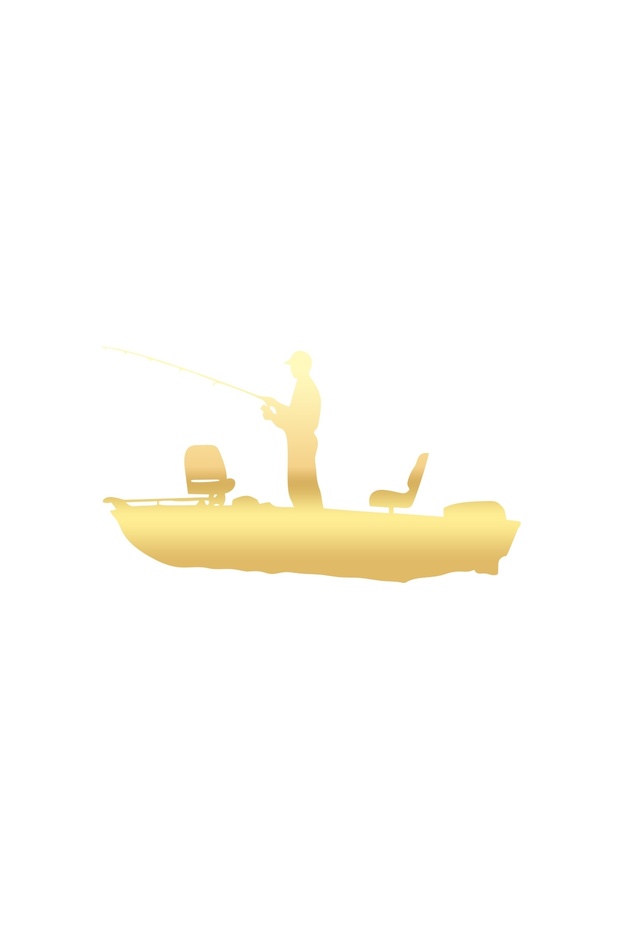 Fisherman Sticker Fisherman Sticker 17X17 cm Gold