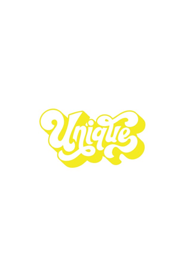 Unique Sticker 17X17 cm Yellow