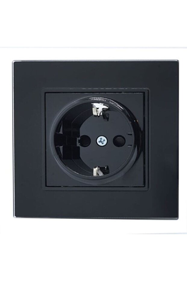 Simple black socket with glass frame - 1