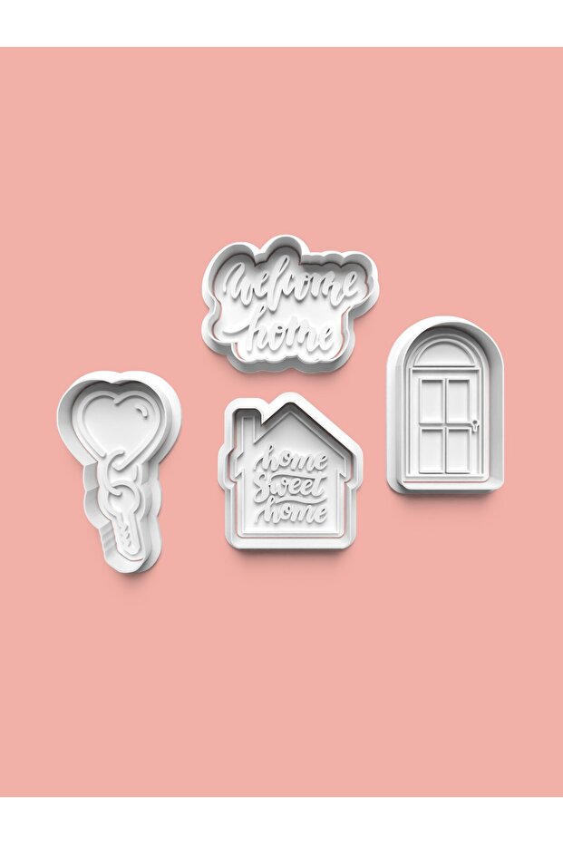 Home Sweet Home Cookie Mold and Sugar Dough Mold Set of 4
