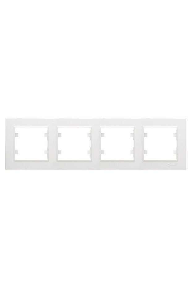 White 4-piece frame - compatible frame for socket and switch - 1