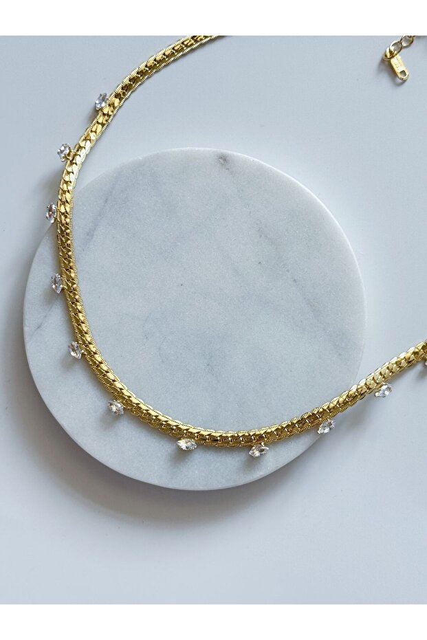 ÇELİK TAŞLI HASIR KOLYE - 1