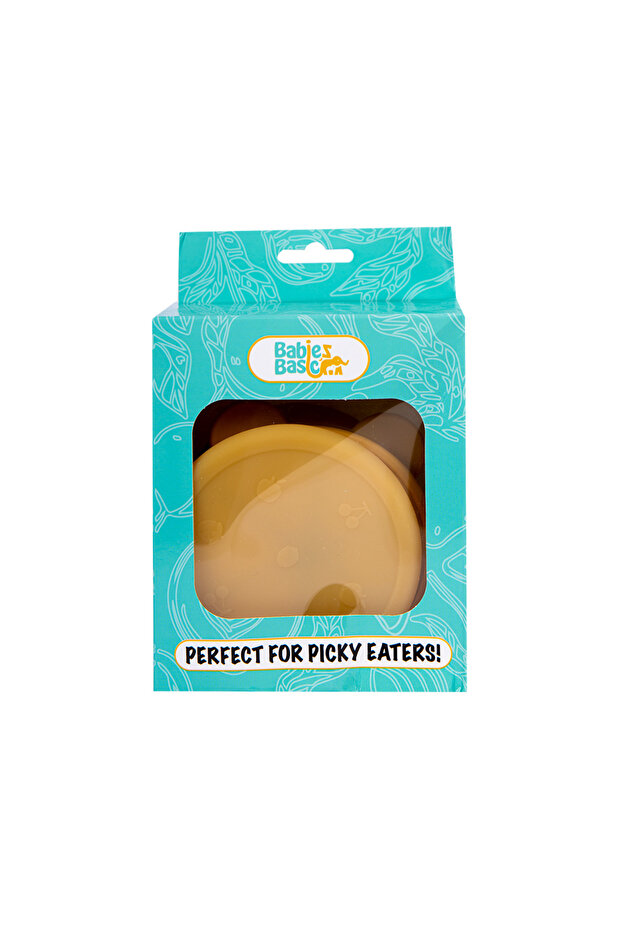 Silicone Snack Cup/Box with Lid - Yellow - 5