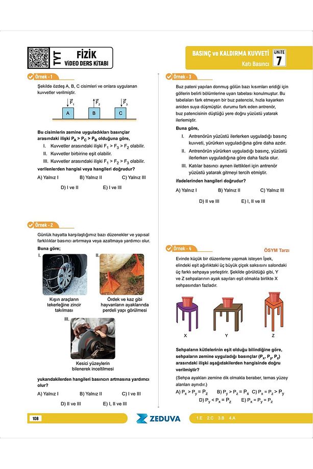 Fizikfinito TYT Fizik 1 Kitap 3 Kamp Video Ders Kitabı - 8