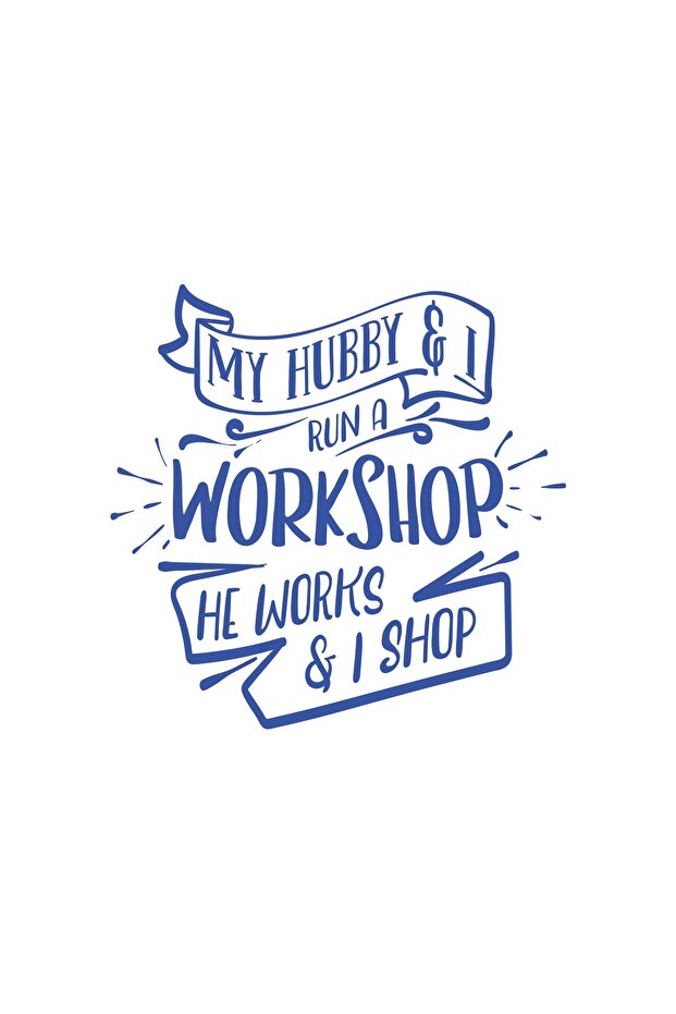 Workshop Sticker 17X17 cm Blue