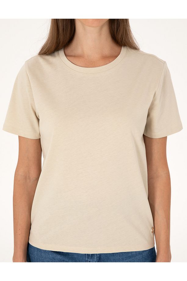 Kum Regular Fit Basic Tişört 50305766-VR085 - 6