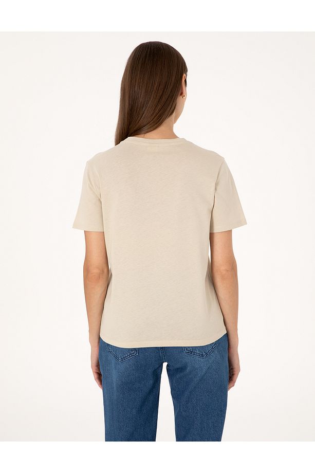 Kum Regular Fit Basic Tişört 50305766-VR085 - 5